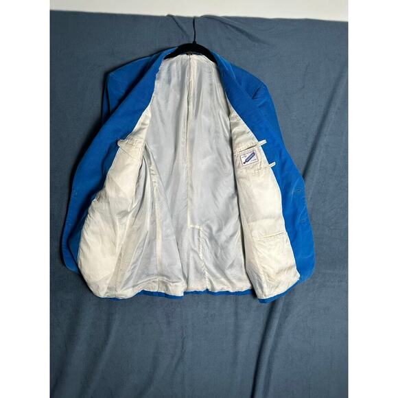 Vintage Retro Blue Corduroy Blazer Nautical Captain’s Jacket Men’s Size 42R - Picture 5 of 13